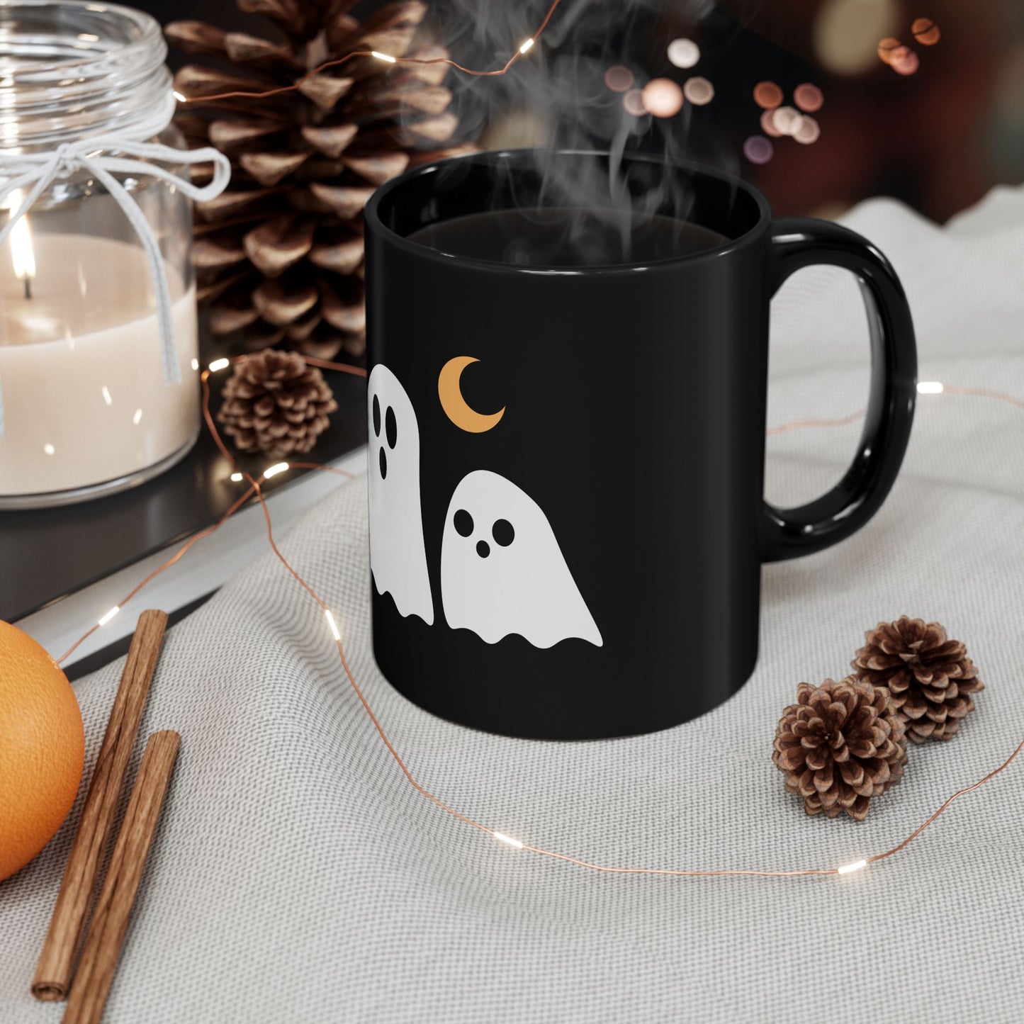 Mug with Cute Ghosts Halloween Design