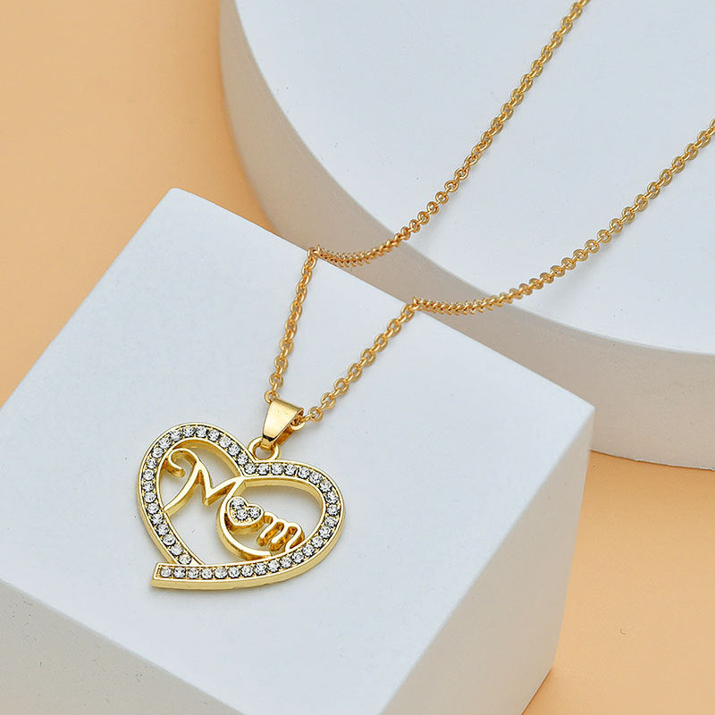 Mom's Heart Diamond Necklace: Perfect for Mother's Day!