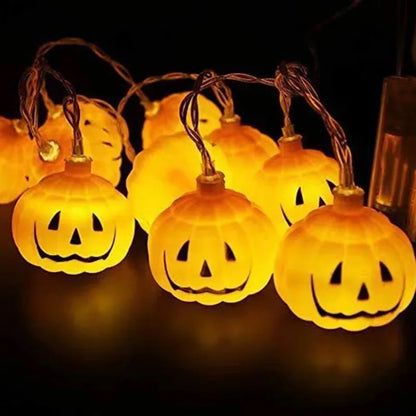 Halloween Led String Lights Pumpkin Skull Hand Bat Maple Leaves Garland Fairy Lighting Home Garden Halloween Party Decoration