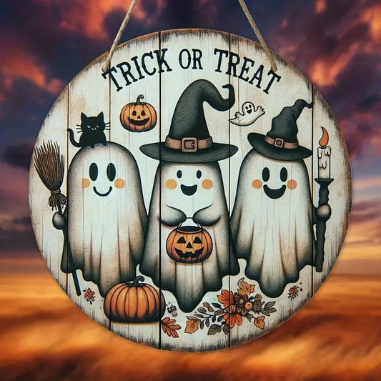 Charming Ghost Trio Wooden Wall and Door Decor